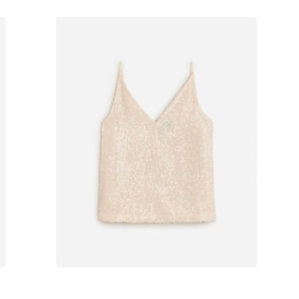 J. Crew Collection Carrie V-neck camisole in sequin buff clay